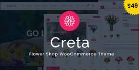 [5.8]Creta鲜花苗圃购物商城网站WooCommerce主题