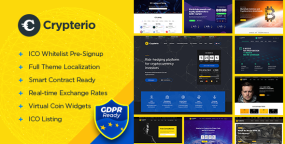 Crypterio汉化版V2.4.9 | ICO落地页和加密货币业务网站WordPress主题
