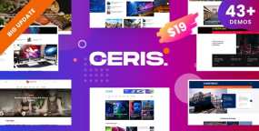 Ceris(v5.5)时尚杂志和博客WordPress主题 带XML导入数据