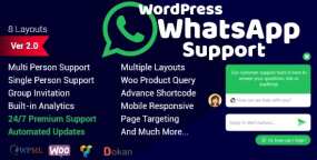WordPress插件WhatsApp v2.0.2：WhatsApp支持集成器WordPress插件