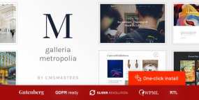 Galleria Metropolia美术馆和展览馆网站WordPress主题