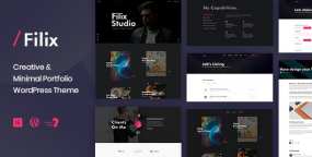 Filix创意极简作品集展示网站WordPress主题V1.3.2
