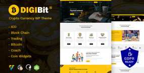 DigiBit比特币区块链挖矿ICO网站WordPress主题