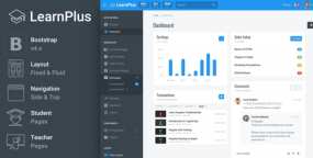 LearnPlus v4.4.0-学习课程管理系统管理后台Bootstrap 4模版