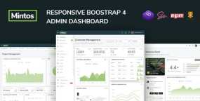 Mintos v1.14 – 响应式Bootstrap 4管理仪表板模板 2021年1月14日更新