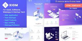 HTML模版XIOM v1.0 – SaaS，软件，WebApp和启动技术HTML模板
