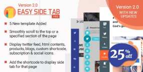 WordPress插件Easy Side Tab Pro v2.0.7：自适应浮动选项卡WordPress插件