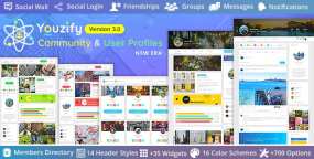 Youzify汉化版(v3.5.8)论坛社区用户中心WordPress插件 + 全套组件