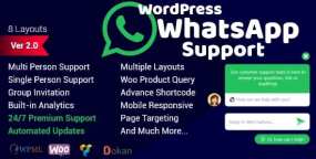 WhatsApp Support售后问题反馈帮助WordPress插件