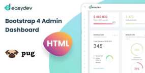 HTML模版EasyDev 1.0.1 BOOTSTRAP 4管理后台仪表盘HTML模版