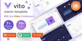 仪表盘模版Vito V2.0.1 ：Vue, Laravel, HTML管理后台仪表盘模版