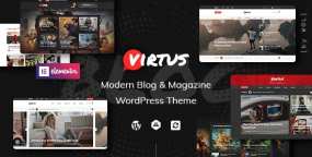 WordPress主题Virtus汉化版V1.2.4 现代博客新闻杂志网站模板