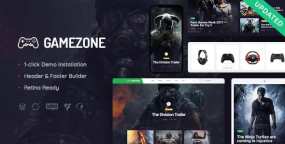 GameZone(v1.1.11)游戏新闻和游戏周边商店网站WordPress主题