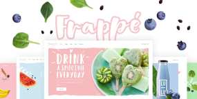 Frappe(v1.8.1)冰沙果汁和有机食品店网站WordPress主题