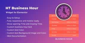 HT Business Hour Widget上班时间/营业时间Elementor组件V1.0.4