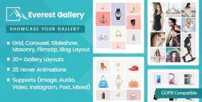 Everest Gallery响应式相册画廊构建器WordPress插件V1.0.6