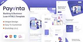 HTML模版Payonta v1.0：银行业务与商业贷款HTML5网站模板