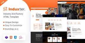 HTML模版Induxter v1.1：工业、工厂和制造业HTML5网站模板