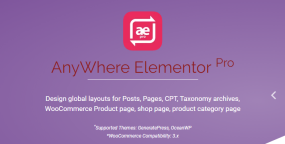 AnyWhere Pro 2.27.1 全局文章布局Elementor组件