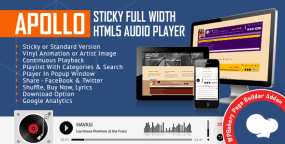 WPBakery插件Apollo 3.0.1 粘性全屏HTML5音频播放器WPBakery扩展组件