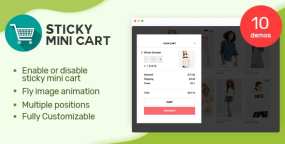 悬浮式迷你购物车插件WooCommerce Sticky Mini Cart 1.1.1 免激活版