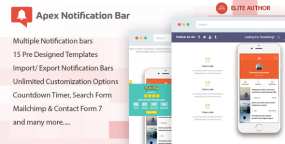 WordPress插件Apex Notification Bar v2.1.8：响应式通知栏生成器WordPress插件