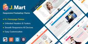 Prestashop主题JMart 1.2：高级响应式购物商城系统Prestashop主题