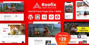 Roofix汉化版(v2.2.4)屋顶屋面服务企业官网WordPress主题