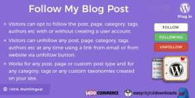 Follow My Blog Post汉化版V2.4.3 | 免注册关注文章更新插件+扩展组件