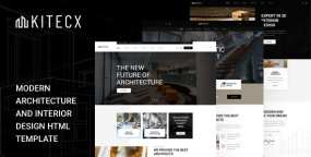 HTML模版Kitecx 1.0：现代建筑与室内设计网站HTML5模板