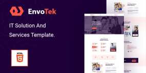 HTML模板EnvoTek 1.0：IT解决方案和技术服务HTML5模板