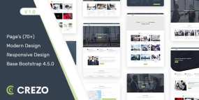 HTML5模板Crezo 1.0：响应式多用途Bootstrap 4模板
