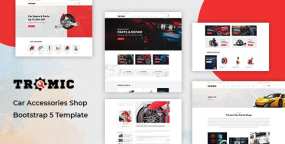 HTML5模板Tromic v1.0：汽车配件商店Bootstrap 5模板
