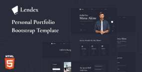 HTML5模板Lendex v1.0：个人作品集展示Bootstrap 5网站模板