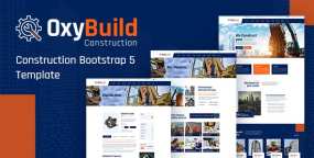 HTML5模板OxyBuild 1.0：产品制造业和建筑企业网站Bootstrap 5模板