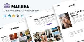 Joomla模板Martha 1.0：创意作品集展示网站Joomla模板