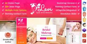 Lavi美容化妆水疗沙龙服务企业网站HTML5模板V1.0