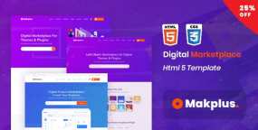 HTML模板Makplus 1.0：数字虚拟产品销售网站HTML5模板