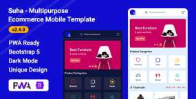 HTML模板Suha 2.4.0：多用途电子商务手机端HTML5模板