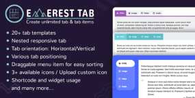 WordPress插件Everest Tab汉化版1.1.8 响应式选项卡构建器