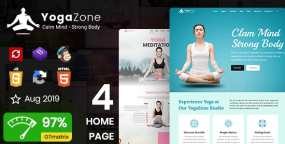 HTML模板YogaZone 1.0：响应式瑜伽，健身和冥想BOOTSTRAP模板