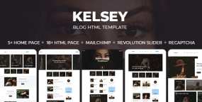 HTML模板Kelsey 1.0：创意个人博客网站HTML5模板