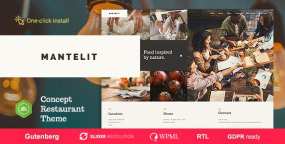 WordPress主题Mantelit响应式美食餐饮网站模板V1.1.3