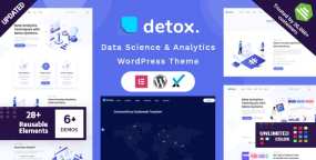 Detox数据科学和数据分析网站WordPress主题V2.2