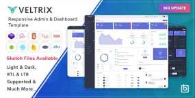 Veltrix响应式管理后台和仪表板HTML5模板v3.3.0