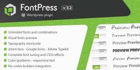 FontPress汉化版(v3.4.8)网站字体管理器WordPress插件
