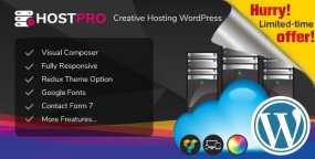 WordPress主题Hostpro v1.0：响应式WHCMS虚拟主机托管WP主题