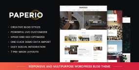 Paperio(v2.8)响应式多用途博客网站WordPress主题