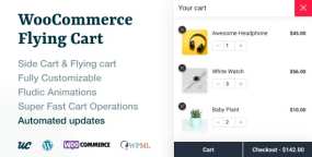 WooCommerce Flying Cart Pro飞行浮动式购物车插件V1.6.1