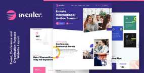 WordPress主题Aventer 1.1 响应式会议活动类网站模板